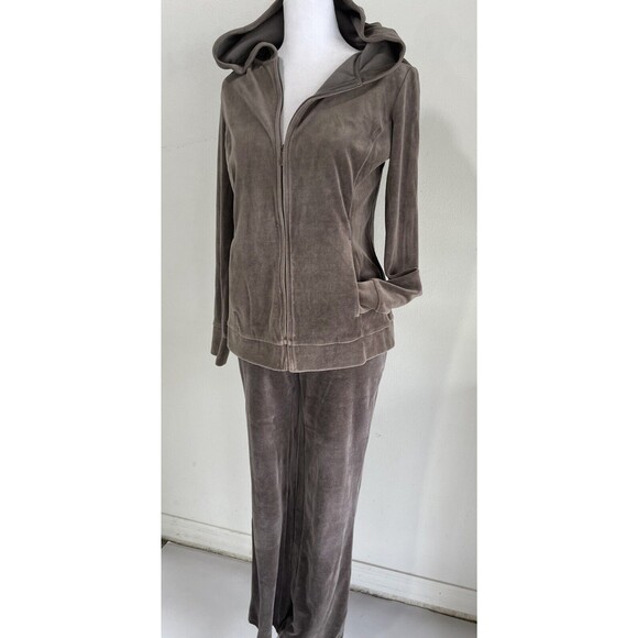 Soma Velvet joggers pant and jacket Suit Lounge wear brown women’s XS - Picture 1 of 9